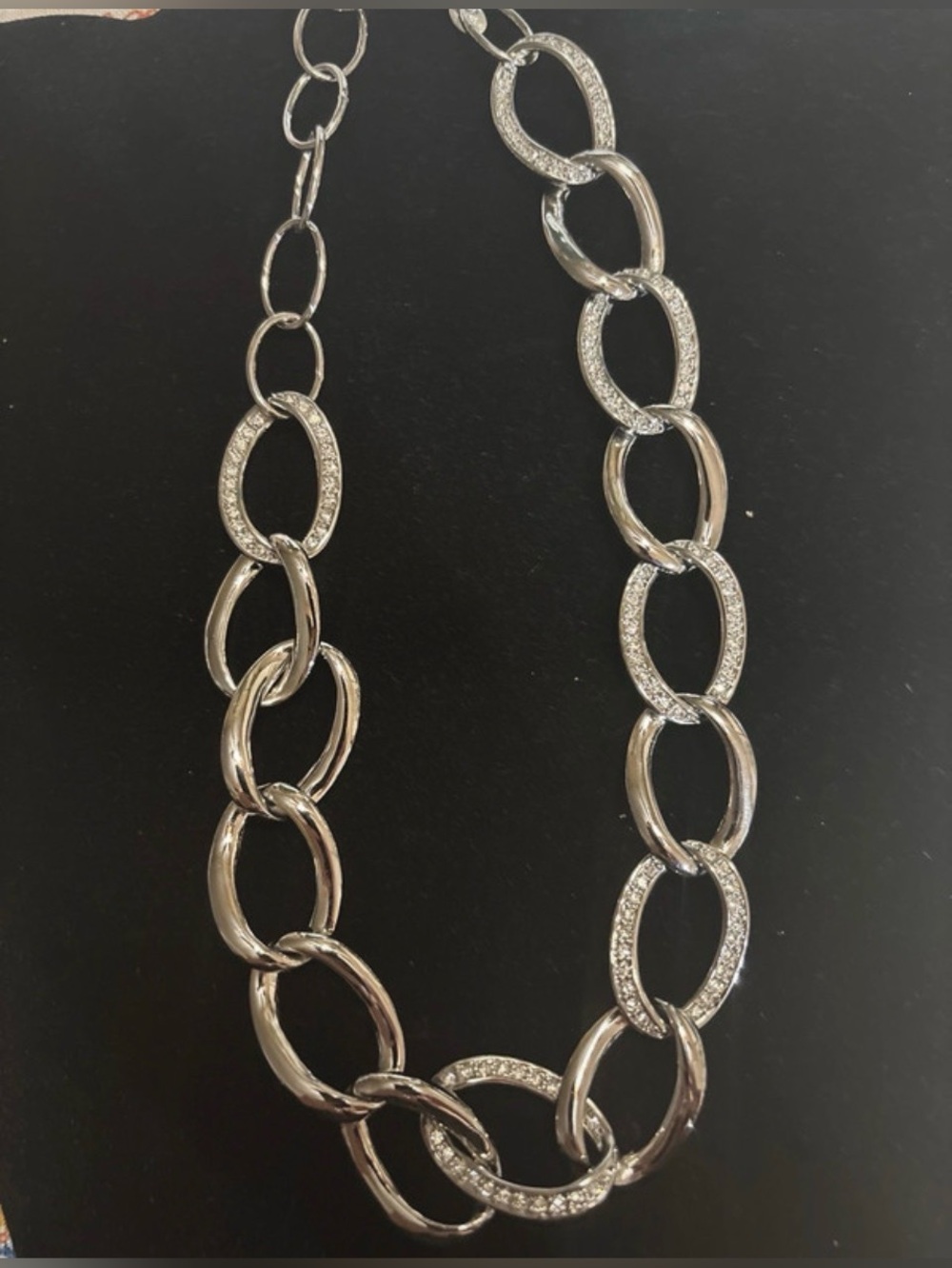 Chicos silver-tone chunky link statement necklace